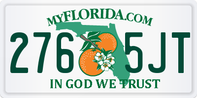 FL license plate 2765JT