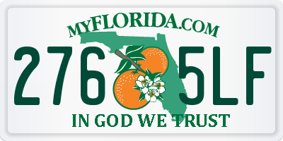 FL license plate 2765LF