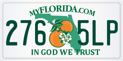 FL license plate 2765LP