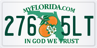 FL license plate 2765LT