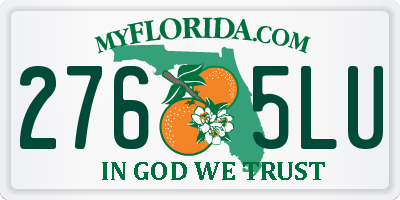 FL license plate 2765LU