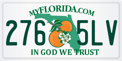 FL license plate 2765LV
