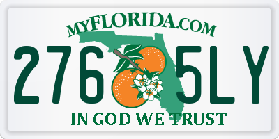 FL license plate 2765LY