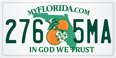 FL license plate 2765MA