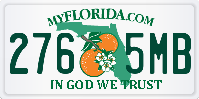 FL license plate 2765MB