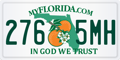 FL license plate 2765MH