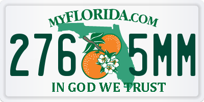 FL license plate 2765MM