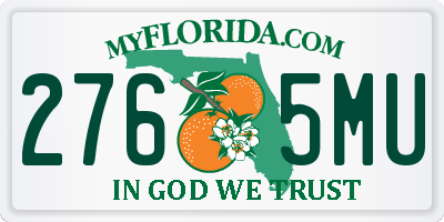 FL license plate 2765MU