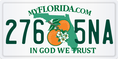 FL license plate 2765NA