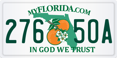 FL license plate 2765OA