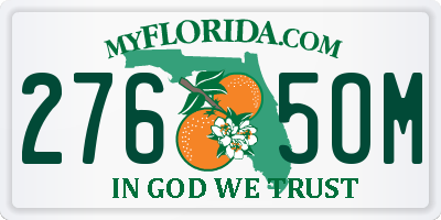 FL license plate 2765OM