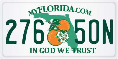 FL license plate 2765ON
