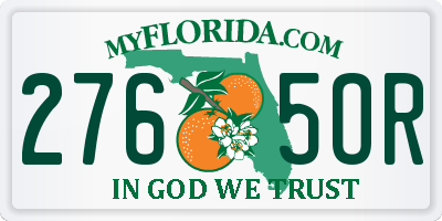 FL license plate 2765OR