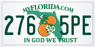 FL license plate 2765PE