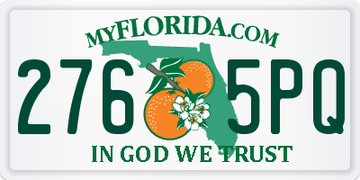 FL license plate 2765PQ