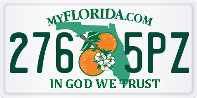 FL license plate 2765PZ