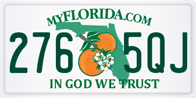 FL license plate 2765QJ