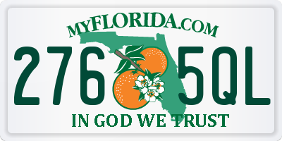 FL license plate 2765QL