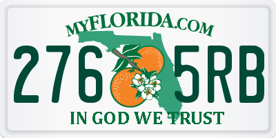 FL license plate 2765RB