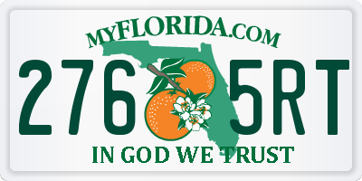 FL license plate 2765RT