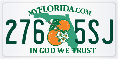 FL license plate 2765SJ