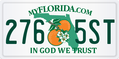 FL license plate 2765ST