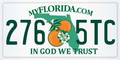 FL license plate 2765TC