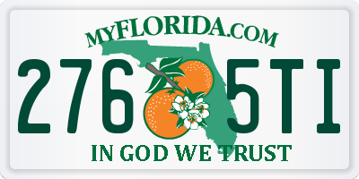 FL license plate 2765TI