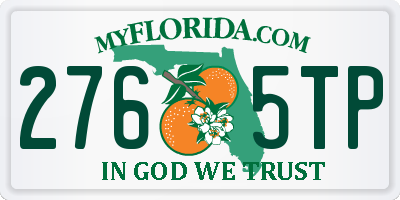 FL license plate 2765TP