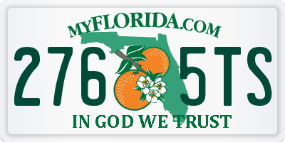 FL license plate 2765TS