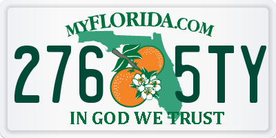 FL license plate 2765TY