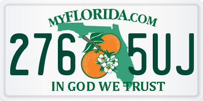 FL license plate 2765UJ
