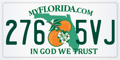 FL license plate 2765VJ