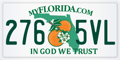 FL license plate 2765VL