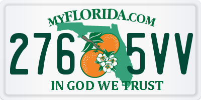 FL license plate 2765VV