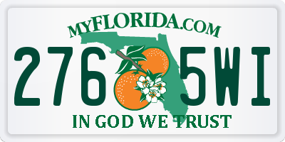 FL license plate 2765WI