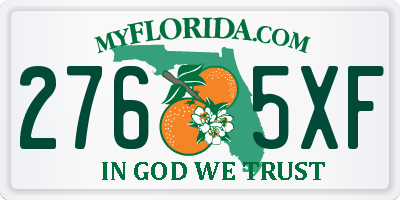 FL license plate 2765XF