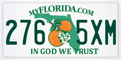 FL license plate 2765XM