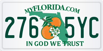 FL license plate 2765YC