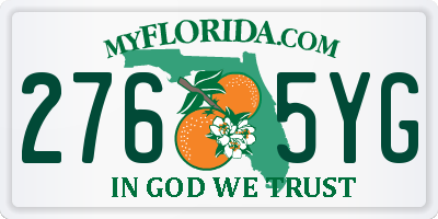 FL license plate 2765YG