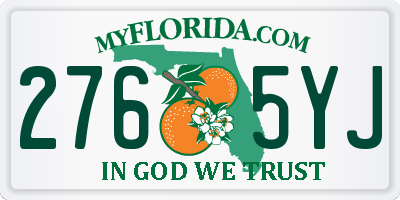 FL license plate 2765YJ