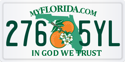 FL license plate 2765YL
