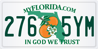 FL license plate 2765YM