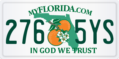 FL license plate 2765YS