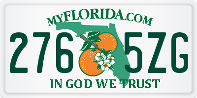 FL license plate 2765ZG