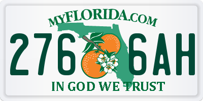 FL license plate 2766AH