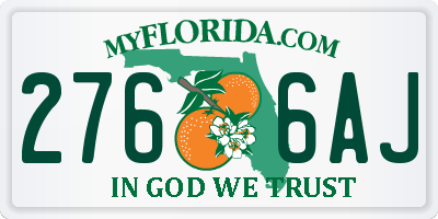 FL license plate 2766AJ