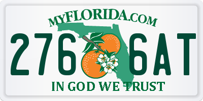 FL license plate 2766AT
