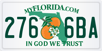 FL license plate 2766BA