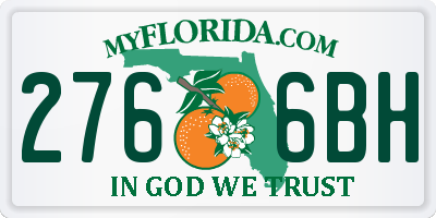 FL license plate 2766BH